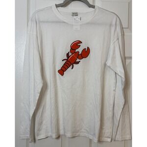 KULE Women's‎ The Boyfriend Long Sleeve Tee - Lobster - Medium, NWT
